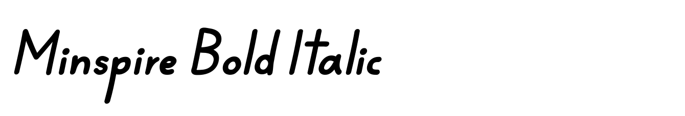 Minspire Bold Italic
